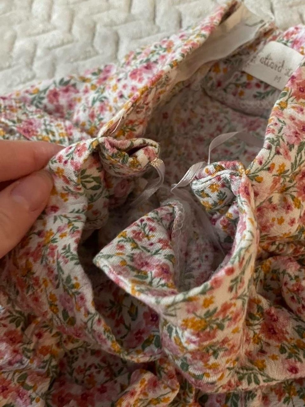 Altar'd State Pink Multi Floral Ruffle Shorts - Picture 3 of 4